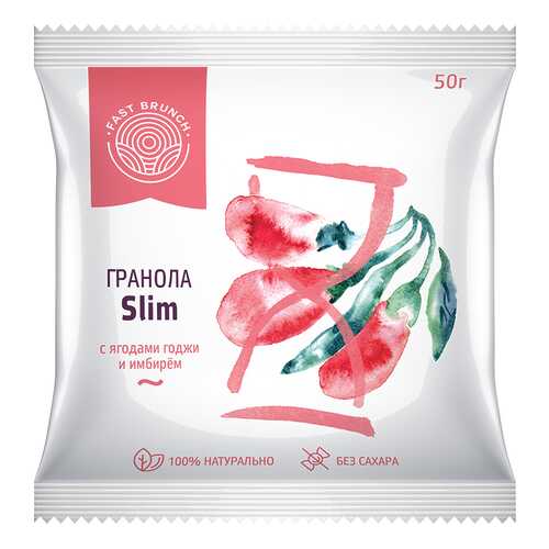 Гранола Fastbrunch Slim с ягодами годжи и имбирём 3 пакетика в Билла