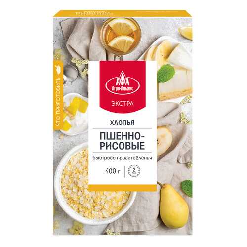 Хлопья Агро-Альянс Экстра Пшенно-рисовые, 400 гр в Билла