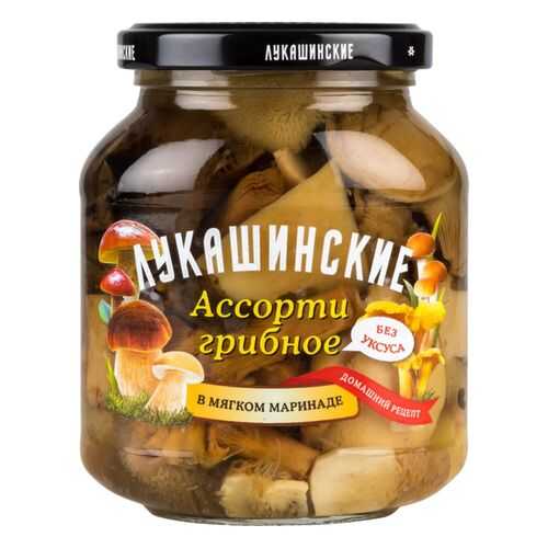 Ассорти грибное Лукашинские грибочки в мягком маринаде 340 г в Билла