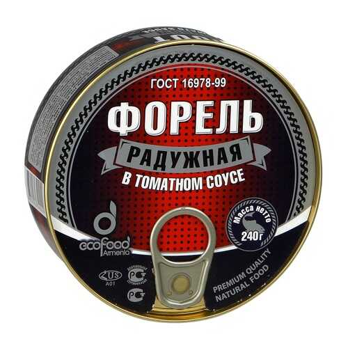 Форель радужная в томатном соусе, «Эко Фуд», 240 г, Армения в Билла