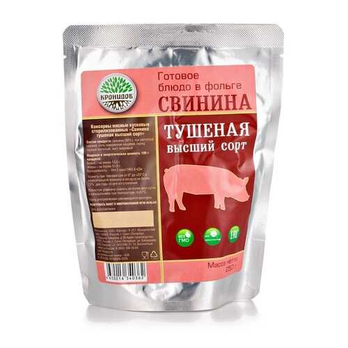 Готовое блюдо Свинина тушеная (тушенка) высший сорт 250 г (Кронидов) в Билла