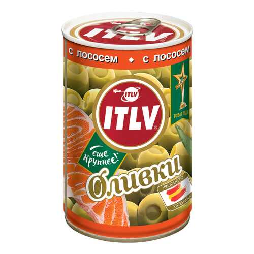Оливки ITLV крупные зеленые с лососем 314 г в Билла