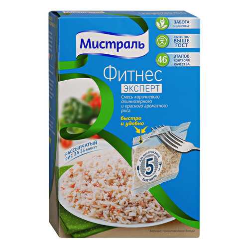 Мистраль Рис Фитнес Эксперт смесь коричневого и красного 450 г в Билла