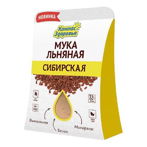 Мука льняная Компас Здоровья сибирская 200 г в Билла