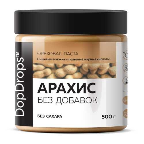 Арахисовая паста DopDrops без добавок 500г в Билла