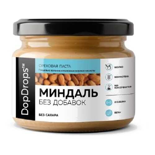 Ореховая паста DopDrops Миндальная без добавок 250 г в Билла