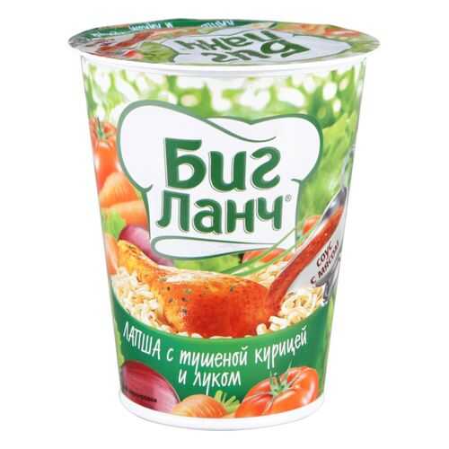 Лапша быстрого приготовления Биг ланч с тушеной курицей и луком 65 г в Билла