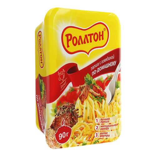 Лапша Роллтон быстрого приготовления говядина 90 г в Билла