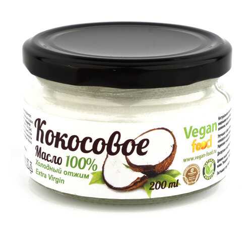 Кокосовое масло Extra Virgin Vegan food 100% натуральное холодный отжим 200 мл в Билла