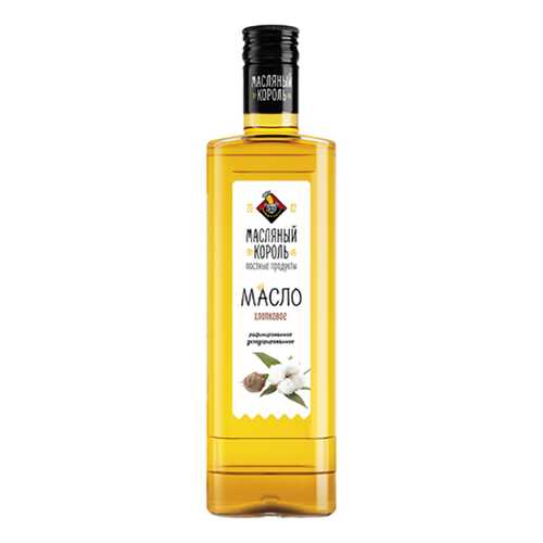 Масло хлопковое Масляный король 100% рафинированное дезодорированное 350 мл в Билла