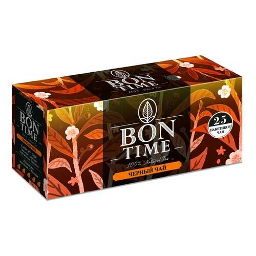 Чай BonTime Natural Tea, черный, 25 пакетиков в Билла