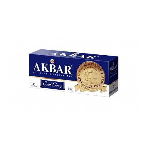 Чай черный Akbar earl grey с медалью 25 пакетиков в Билла