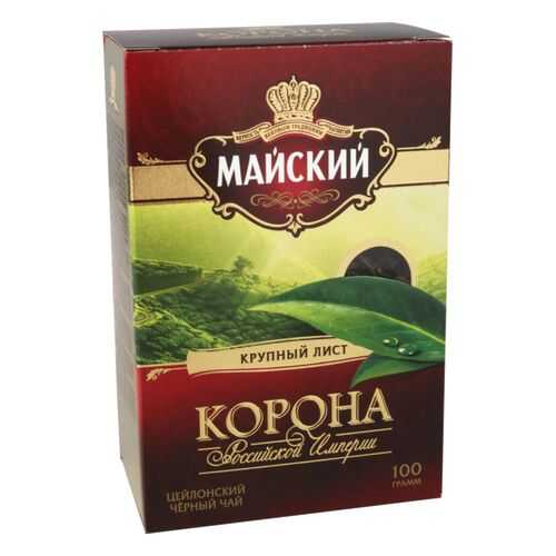 Чай черный Майский корона Российской Империи листовой 100 г в Билла
