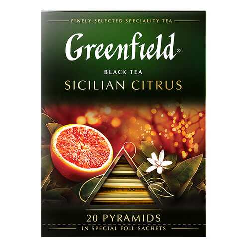 Чай черный в пирамидках Greenfield Sicilian Citrus 20 пакетиков в Билла