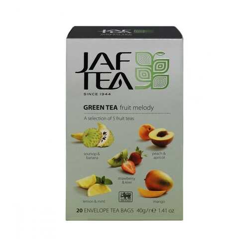 Чай Jaf Tea Green Fruit Melody зеленый с добавками ассорти 5 видов по 4 сашета в Билла
