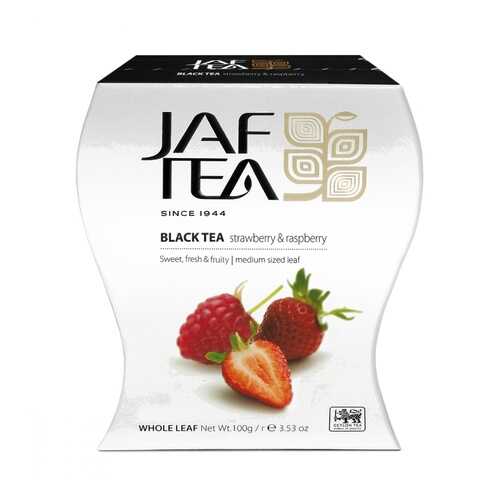 Чай Jaf Tea Strawberry & Raspberry черный листовой с добавками 100 г в Билла