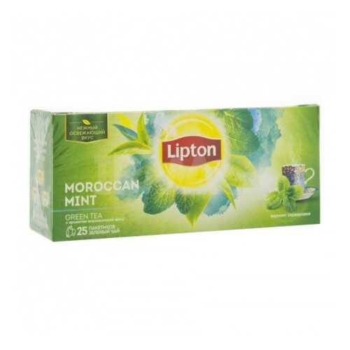 Чай зеленый Lipton moroccan mint 25 пакетиков в Билла