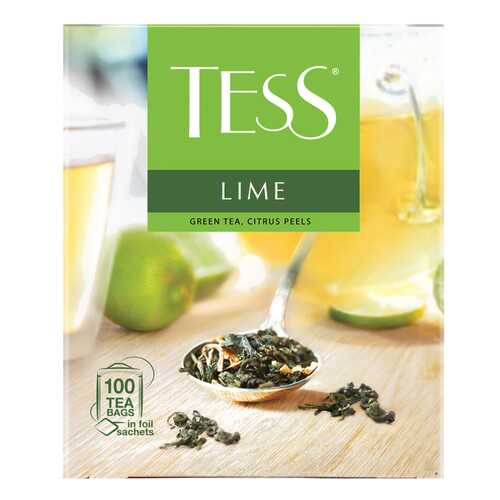 Чай зеленый Tess Lime 100 пакетиков в Билла