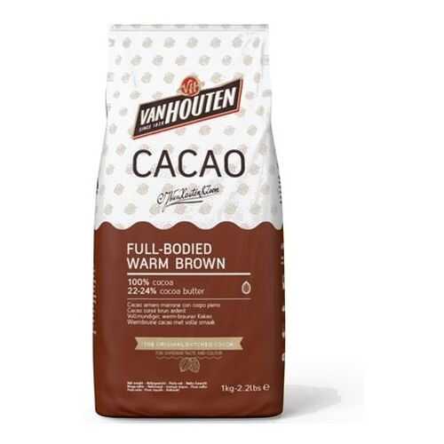Какао порошок Van Houten 100% full-bodied warm brown 22-24% 1 кг в Билла