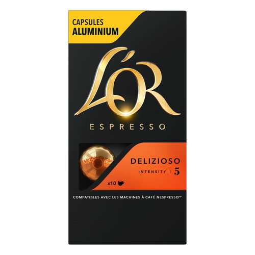 Капсулы L’OR Espresso Delizioso для кофемашин Nespresso 10 капсул в Билла