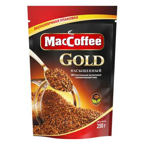 Кофе натуральный растворимый сублимированный GOLD т.з. MacCoffee, д/пак 250г*12 в Билла