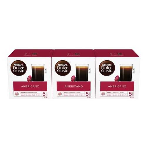 Кофе натуральный жареный молотый Nescafe Dolce Gusto Americano 3 штуки по 16 капсул в Билла