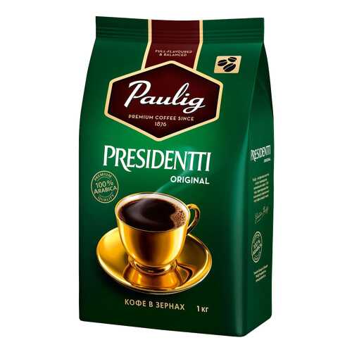 Кофе Paulig presidentti original в зернах 1кг в Билла