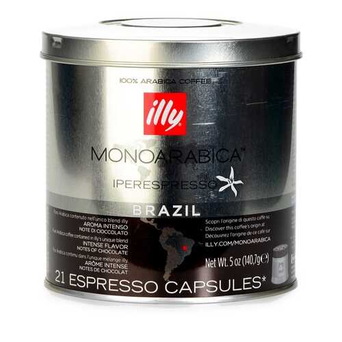 Кофе в капсулах Illy Brazil средней обжарки 21 капсула банка Италия в Билла