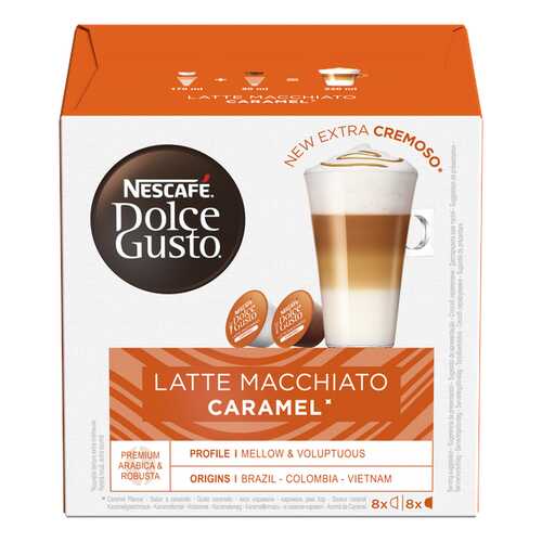 NESCAFE Dolce Gusto Латте Макиато со вкусом карамели, кофе в капсулах, 16 капсул в Билла