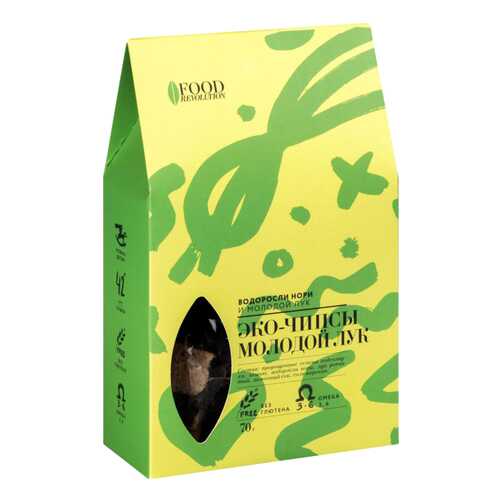 Эко-чипсы Food Revolution водоросли нори с молодым луком 70 г в Билла