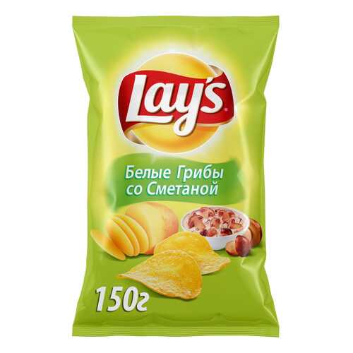 Картофельные чипсы Lays грибы со сметаной 150 г в Билла