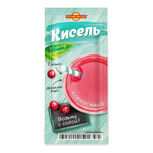 Кисель моментальный порционный Русский Продукт клюквенный 25 г в Билла