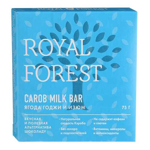 Шоколад Royal Forest ягоды годжи и изюм 75 г в Билла