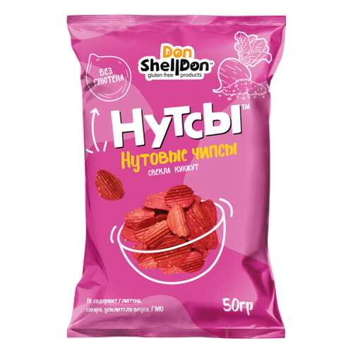 Чипсы Don Shelldon Нутсы нутовые со вкусом свеклы и кунжута 50 г в Билла