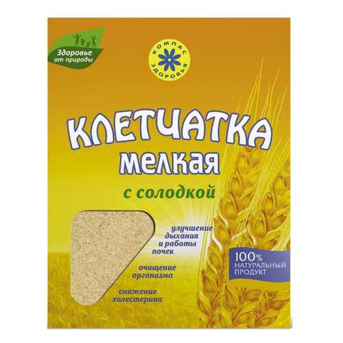 Клетчатка Компас Здоровья пшеничная мелкая с солодкой 150 г в Билла