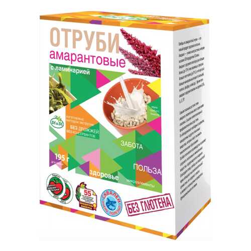 Отруби Di&Di амарантовые безглютеновые с ламинарией 250 г в Билла