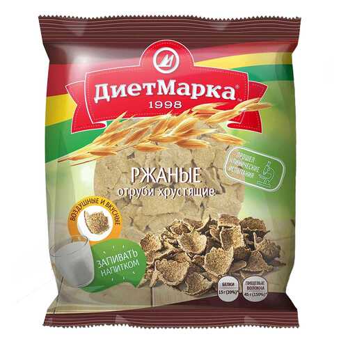 Отруби хрустящие ДиетМарка ржаные хлопья 100 г в Билла