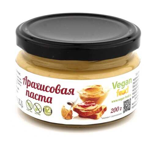 Арахисовая паста натуральная Vegan food 200 г в Билла