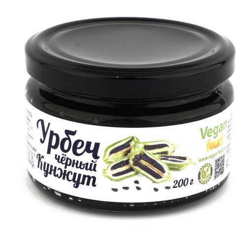 Урбеч Vegan-food из семян черного кунжута 200 г в Билла