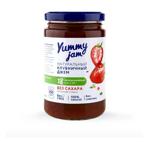 Джем Yummy jam клубничный без сахара 350 г в Билла