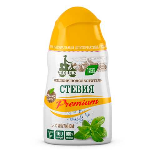 Подсластитель Bionova столовый стевия premium жидкий 80 г в Билла