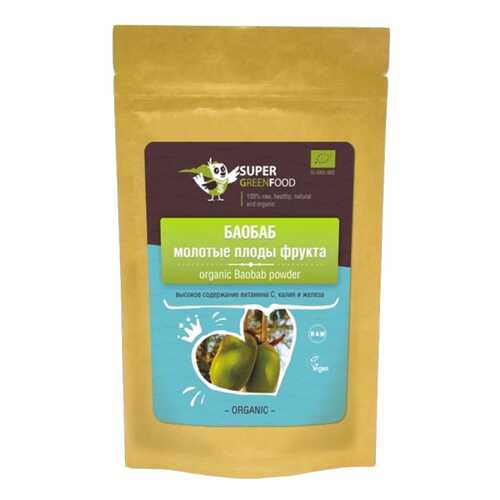 Баобаб Super Green Food молотые плоды фрукта 100 г в Билла