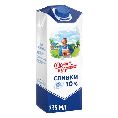 Сливки Домик в деревне 10% 750 г в Билла