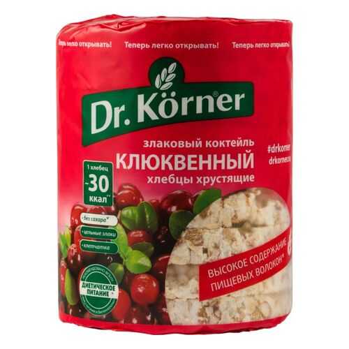 Хлебцы хрустящие Dr.Kоrner злаковый коктейль клюквенный 100 г в Билла