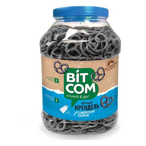 Крендель Bitcom черный морская соль банка 450гр*1 шт в Билла