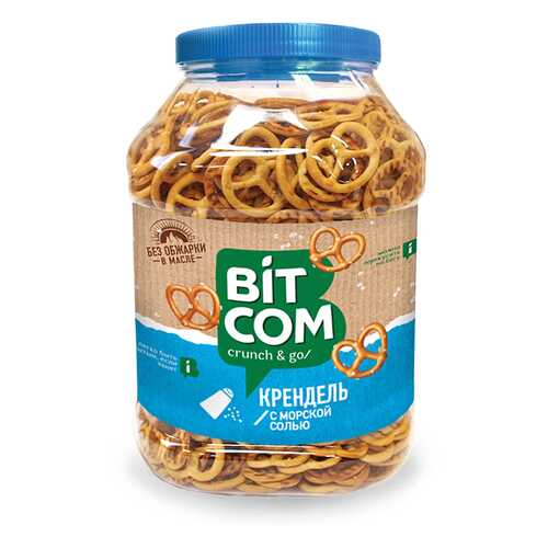 Крендель Bitcom морская соль банка 450гр*1шт в Билла