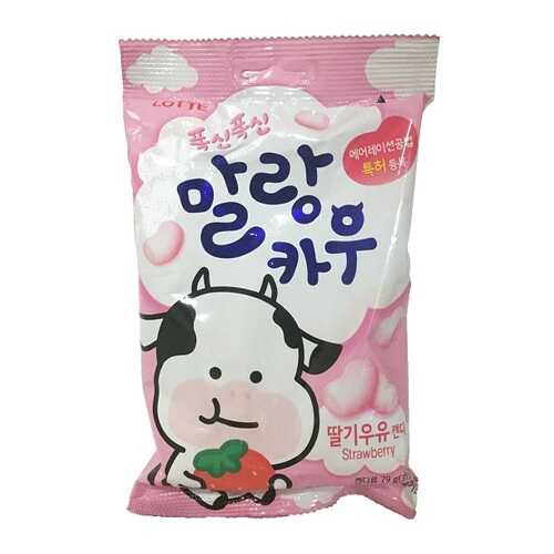 Карамель Лотте Malang Cow Strawberry Milk Лотте 79 г Южная Корея в Билла