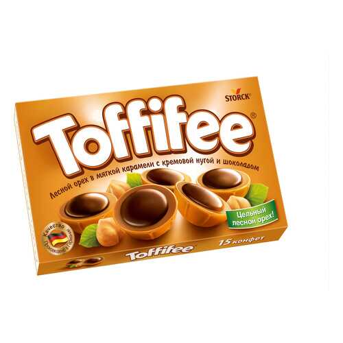 Конфеты toffifee Storck лесной орех в мягкой карамели с кремовой нугой и шоколадом 125 г в Билла