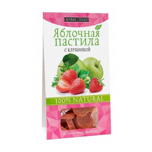 Пастила Живые снеки яблочная с клубникой 35 г в Билла
