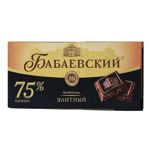 Шоколад Бабаевский элитный 75% 100 г в Билла